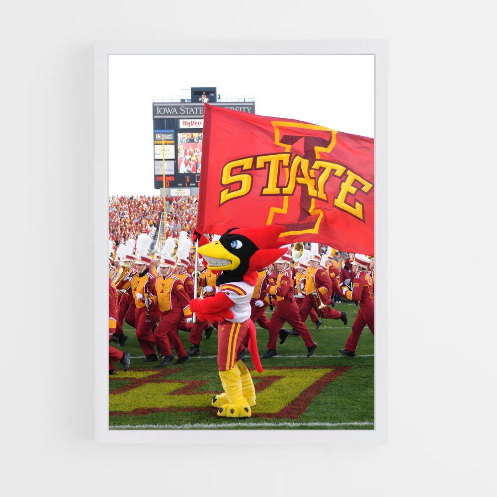 Poster Cyclones en Action – affiche Basketball (vue 3)
